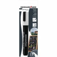 EBERHARD FABER Kreidemarker Chalk Marker weiß 1 bis 2mm Rundspitze Blister