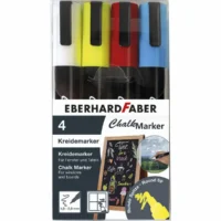 EBERHARD FABER Kreidemarker Chalk Marker 4 Farben 1 bis 2mm 4 Stück Rundspitze