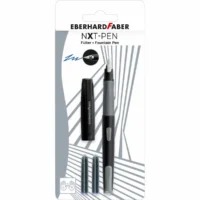 EBERHARD FABER Füller NXT Pen Feder M RH LH 2 Tintenpatronen Blister