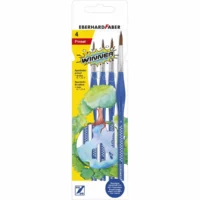EBERHARD FABER Pinsel Set Winner Synthetik Fein blau Größen 0 1 2 4 5 Stück