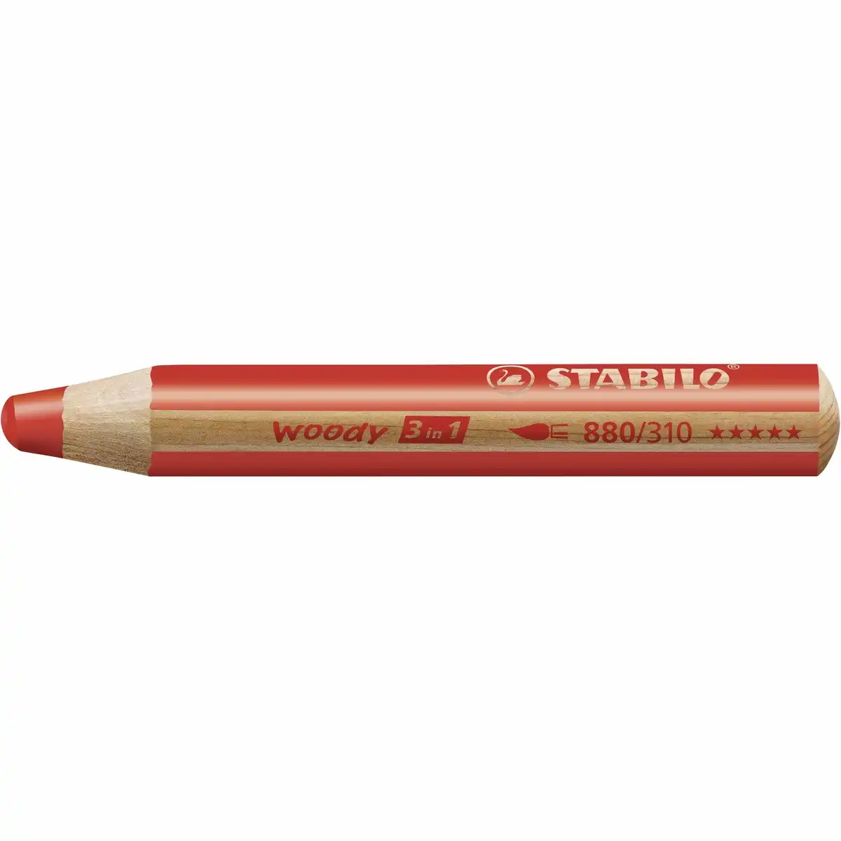 10231318_00 STABILO Buntstifte woody 3in1 ARTY mit Spitzer 10cm Kartonetui