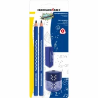 EBERHARD FABER Bleistift TRI Winner mit Doppelspitzer 2B Blisterkarte - 4 Teile