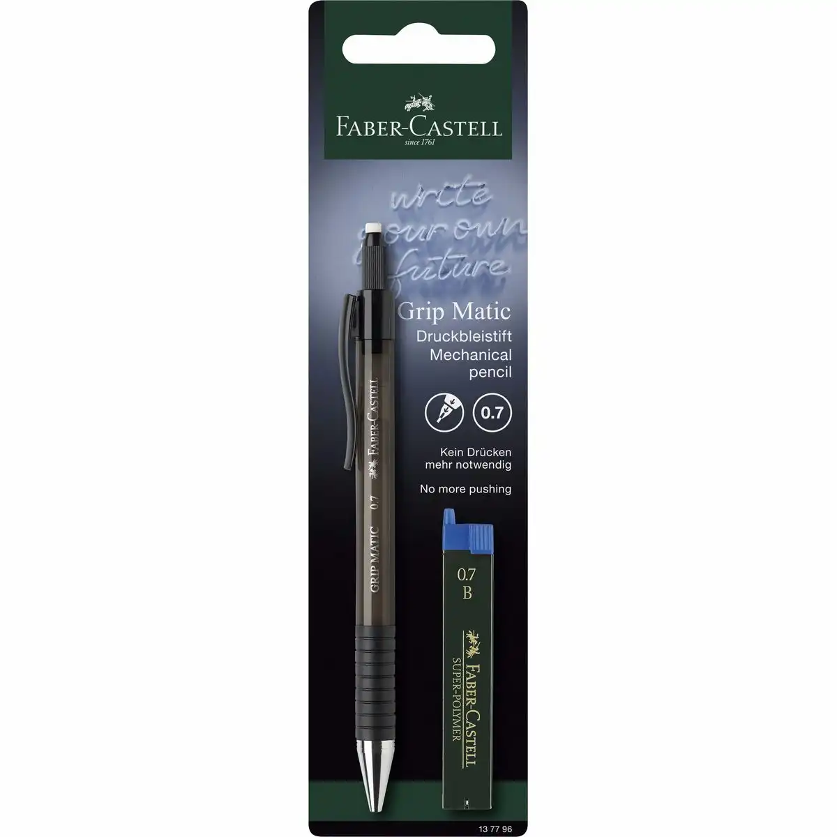 10249188_00 FABER-CASTELL Druckbleistift Grip Matic 1377 + 12 Minen 0