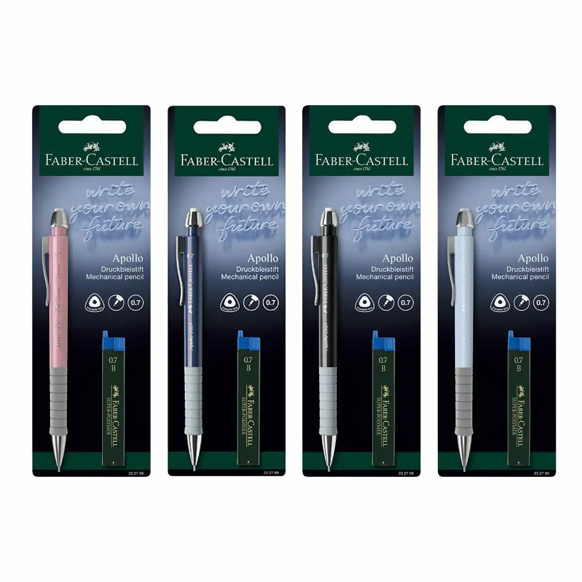 FABER-CASTELL Druckbleistift Apollo + Minen 0