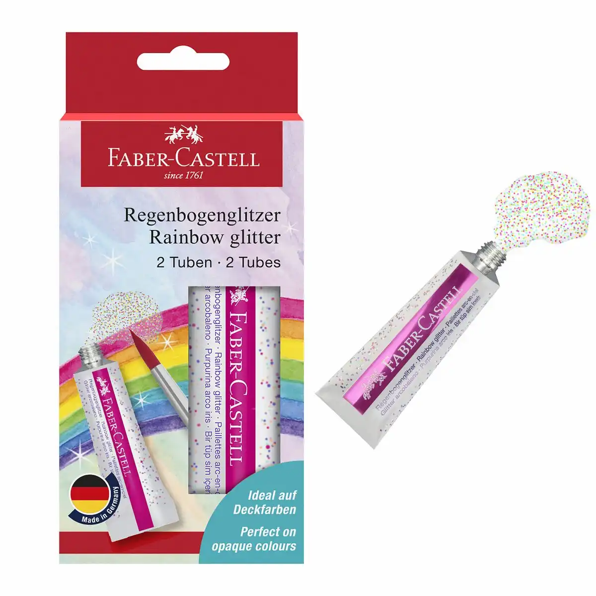 10249234_00 FABER-CASTELL Regenbogenglitzer 2x12ml