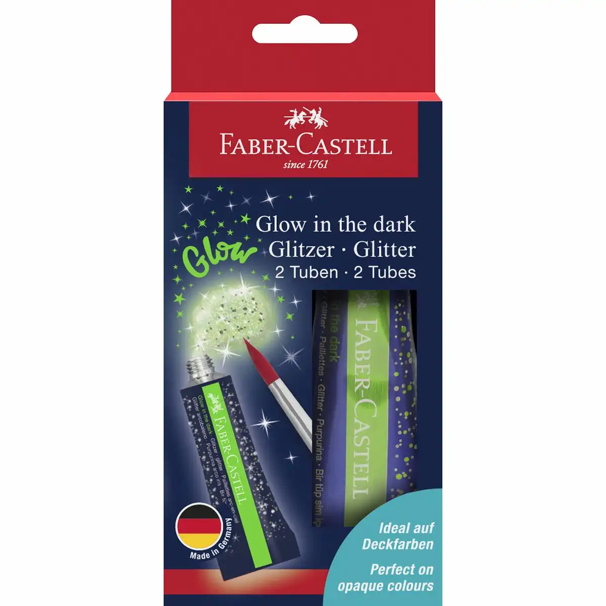 10249235_00 FABER-CASTELL Glitzer Glow in the dark 2x12ml