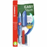 STABILO Schulfüller EASYbirdy A inkl. Patrone Blister - Für Rechtshänder, blau/hellblau