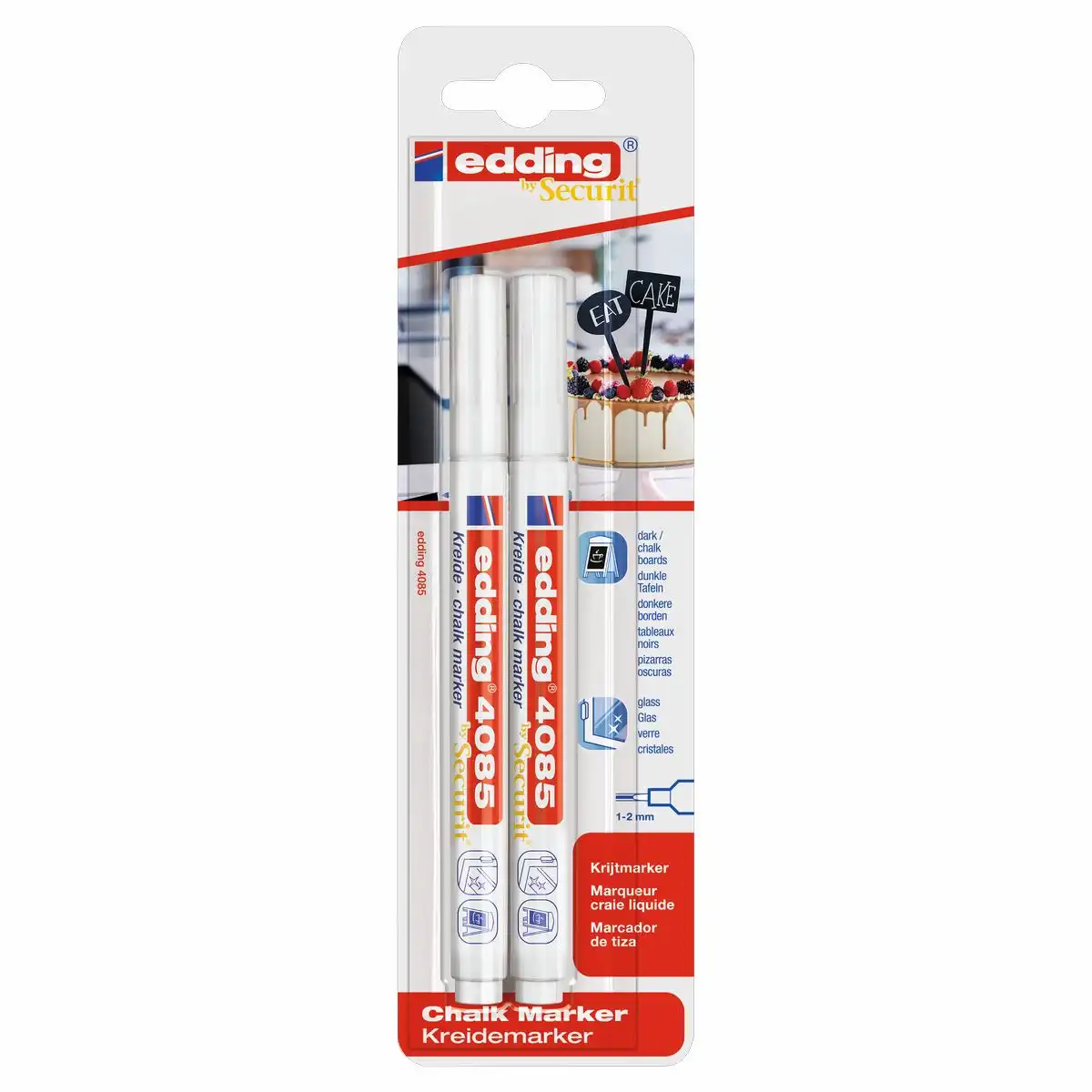 edding Kreidemarker 4085 weiß 1-2mm 2 Stück