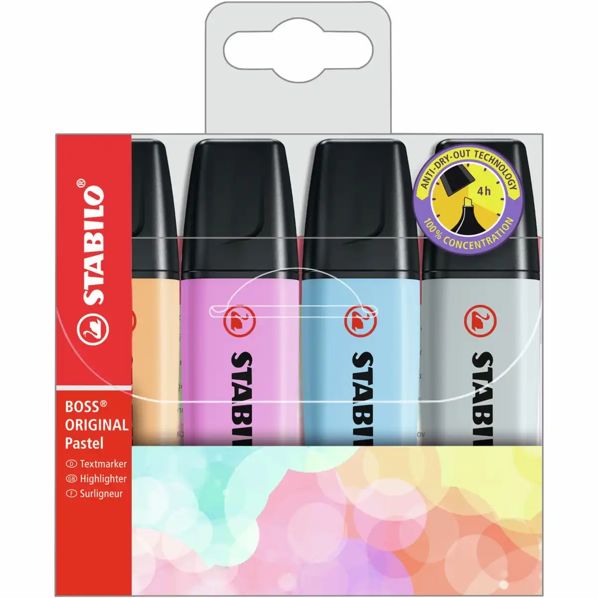 10265598_00 STABILO Textmarker BOSS ORIGINAL pastell 4 Stück Kunststoffetui