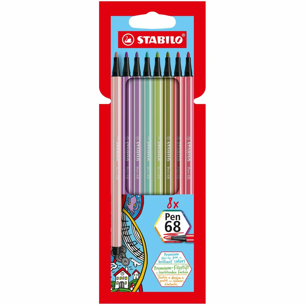 10266717_00 STABILO Filzstifte Pen 68 8 Stück Kartonetui