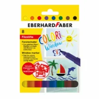 EBERHARD FABER Window Marker inklusive Schablonen 8 Farben