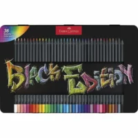 FABER-CASTELL Buntstifte Black Edition - Metalletui, 36 Stück