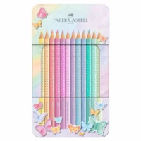 FABER-CASTELL Buntstifte Sparkle Pastell 12 Stück Metalletui