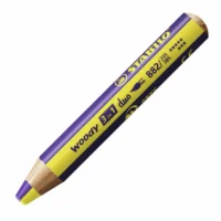 STABILO Buntstift woody 3in1 DUO 5er Pack - gelb/violett