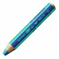 STABILO Buntstift woody 3in1 DUO 5er Pack - ultramarinblau/türkis