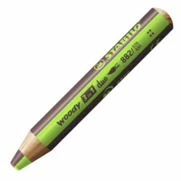 STABILO Buntstift woody 3in1 DUO 5er Pack - hellgrün/braun