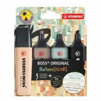 STABILO Textmarker BOSS ORIGINAL Nature COLORS 4 Stück