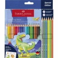 FABER-CASTELL Buntstifte Colour Grip - Dino 18+6 Stück, 18+6 Stück