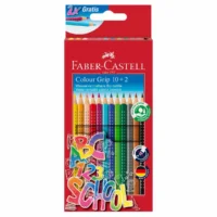 FABER-CASTELL Buntstifte Colour Grip - Promotionetui Kartonetui, 10+2 Stück