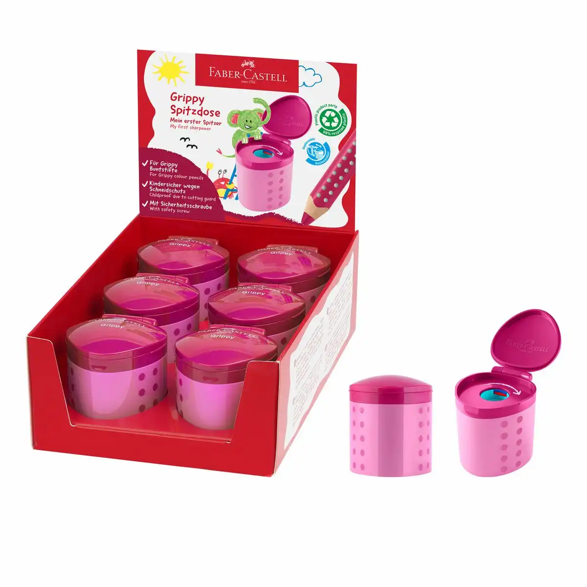 10286564_00 FABER-CASTELL Spitzdose Grippy pink