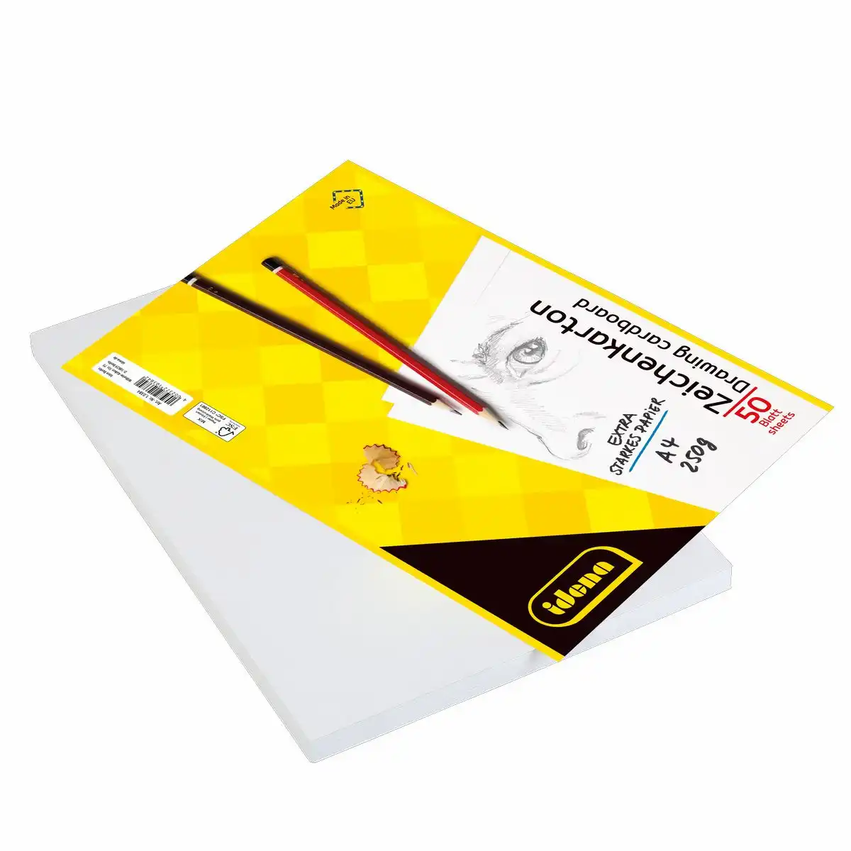 10384_01 Idena Zeichenkarton 50 Blatt 250g/m² DIN A4
