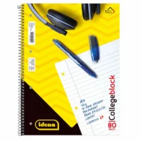 Idena Collegeblock Lineatur 27 liniert mit Doppelrand 80 Blatt 70g/m² DIN A4 5er Pack