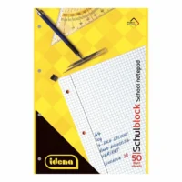 Idena Schulblock kariert 50 Blatt 70g/m² DIN A4 10er Pack