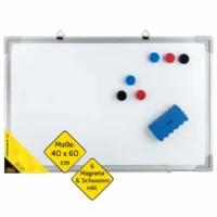 Idena Whiteboard mit Zubehör 60x40cm