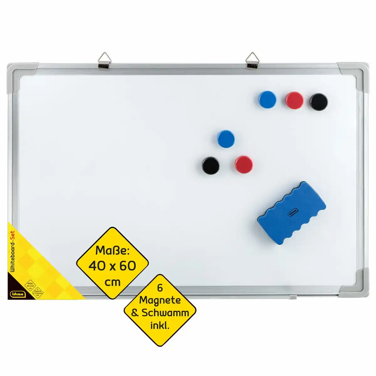 Idena Whiteboard mit Zubehör 60x40cm