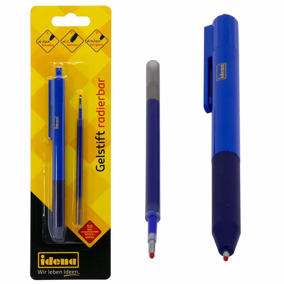 10521_00 Idena Gelstift radierbar blau Blister