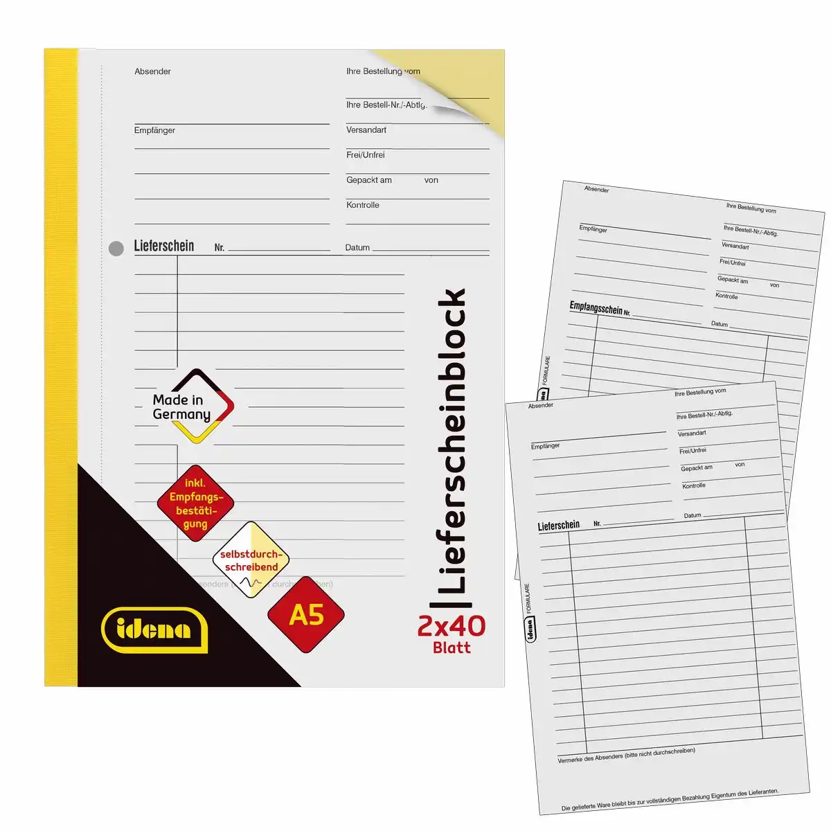 Idena Lieferschein DIN A5 2x40 Blatt