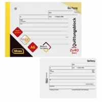 Idena Quittung DIN A6 quer 2x40 Blatt
