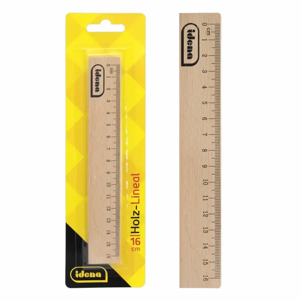 Idena Lineal Holz natur Blister