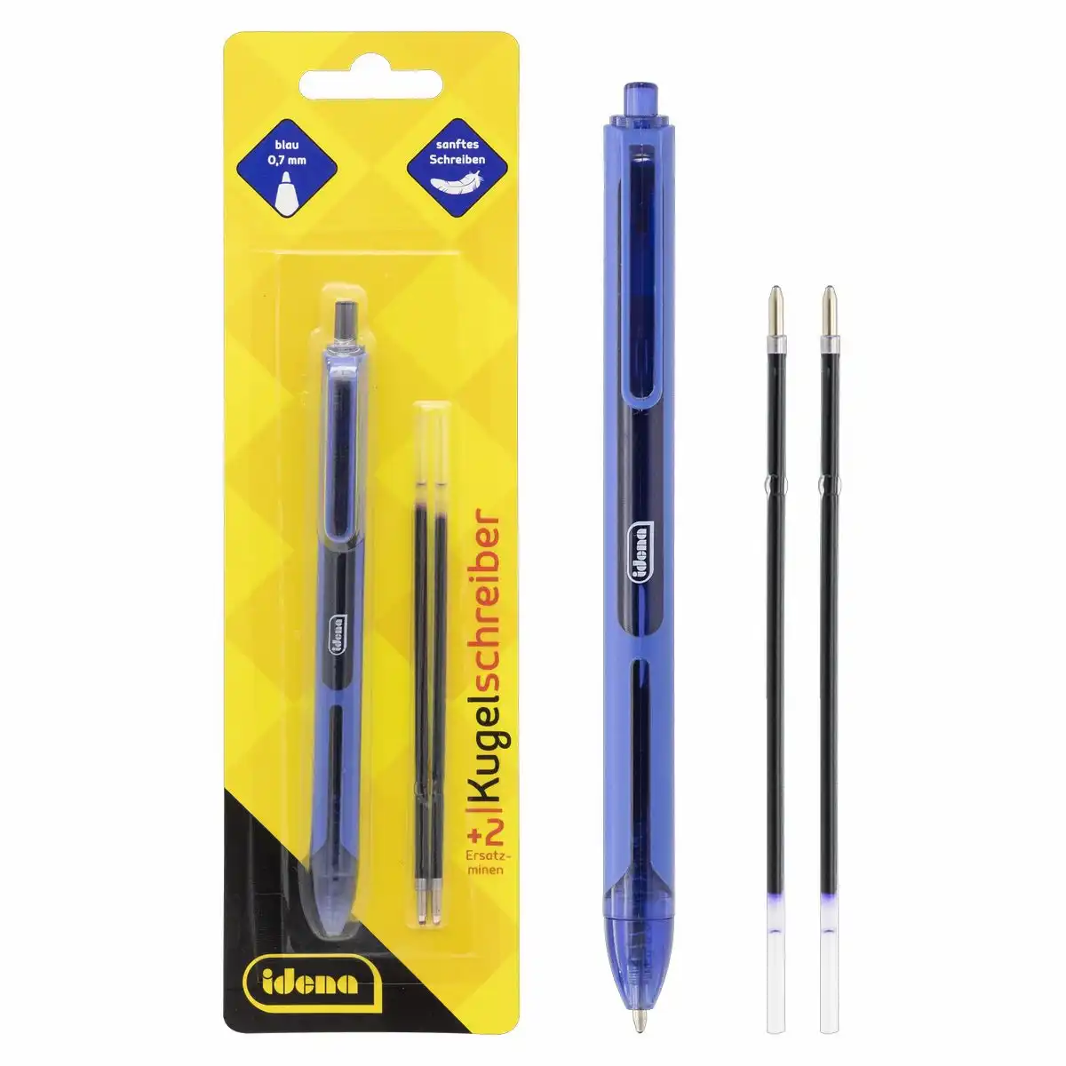 10854_00 Idena Kugelschreiber Schreibfarbe blau inkl. 2 Ersatzminen