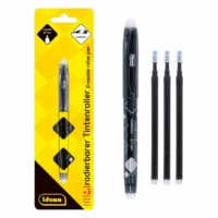 Idena Tintenroller radierbar 3 Minen 0,7mm - 0,7mm, schwarz