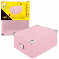 Idena Aufbewahrungsbox faltbar - rosa, 35x28x17cm