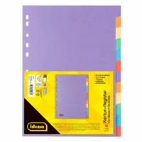 Idena Kartonregister 150g/m² DIN A4 - 6 Farben, 12teilig