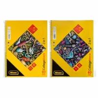 Idena Collegeblock 2in1 48 Blatt kariert/32 Blatt liniert DIN A4 5er Pack