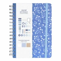 Idena Notizbuch Floral Spiralbindung  78 Blatt 120g/m² gepunktet