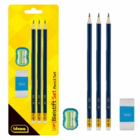 Idena Bleistift Set 5 Teile mit Anspitzer und Radierer