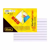 Idena Karteikarten kariert 180g/m² weiß 100 Stück - DIN A5