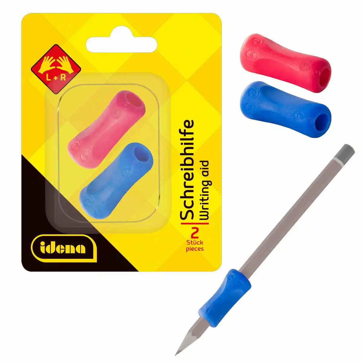 11534_00 Idena Schreibhilfe blau/pink 2 Stück