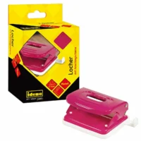 Idena Locher Metall bis 20 Blatt Kartonetui - pink