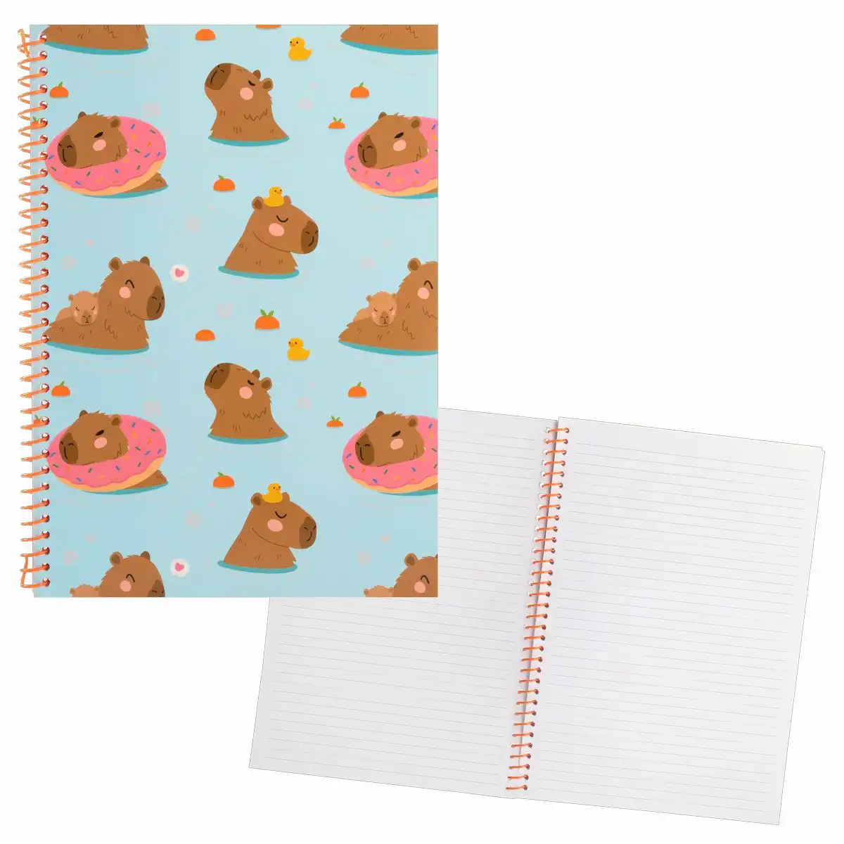 11557_00 Idena Spiralblock Capybara liniert 80 Blatt 80g/m² DIN A4