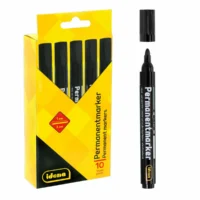 Idena Permanentmarker 1-3mm 10 Stück Rundspitze - schwarz
