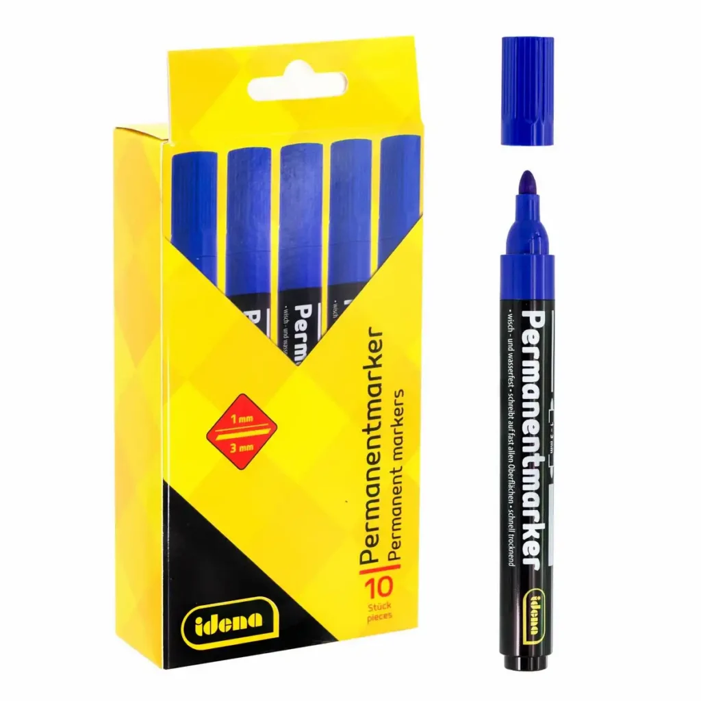 11567_00 Idena Permanentmarker 1-3mm 10 Stück Rundspitze