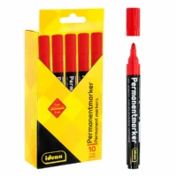 Idena Permanentmarker 1-3mm 10 Stück Rundspitze - rot