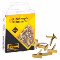 Idena Flachkopfklammern vermessingt 50 Stück Hängebox