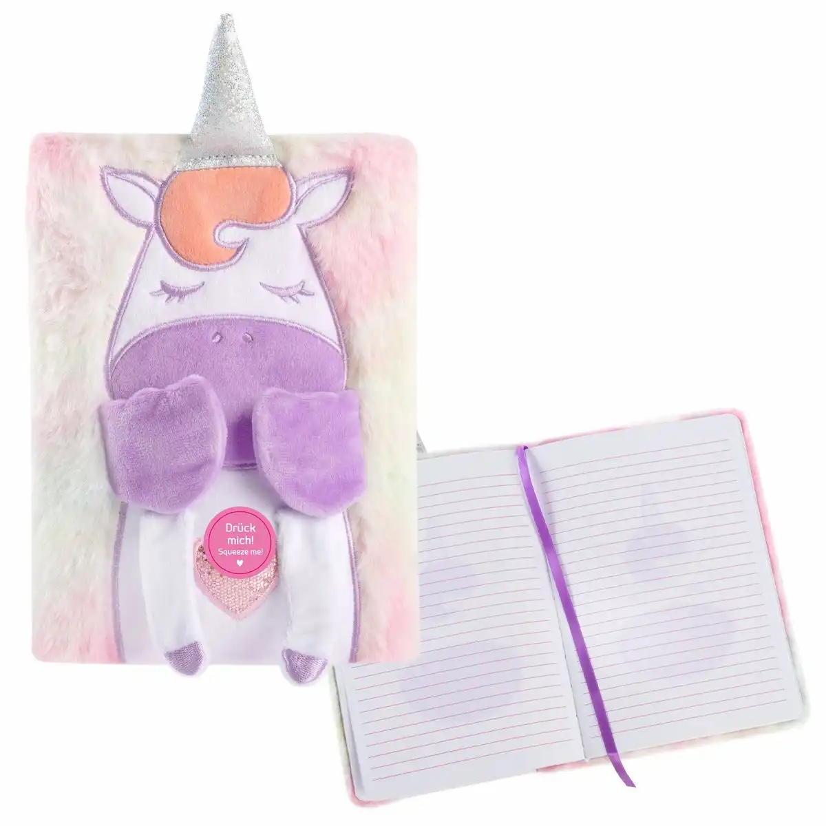 12107_00 Idena Notizbuch Fluffy liniert 80 Blatt 80g/m² DIN A5
