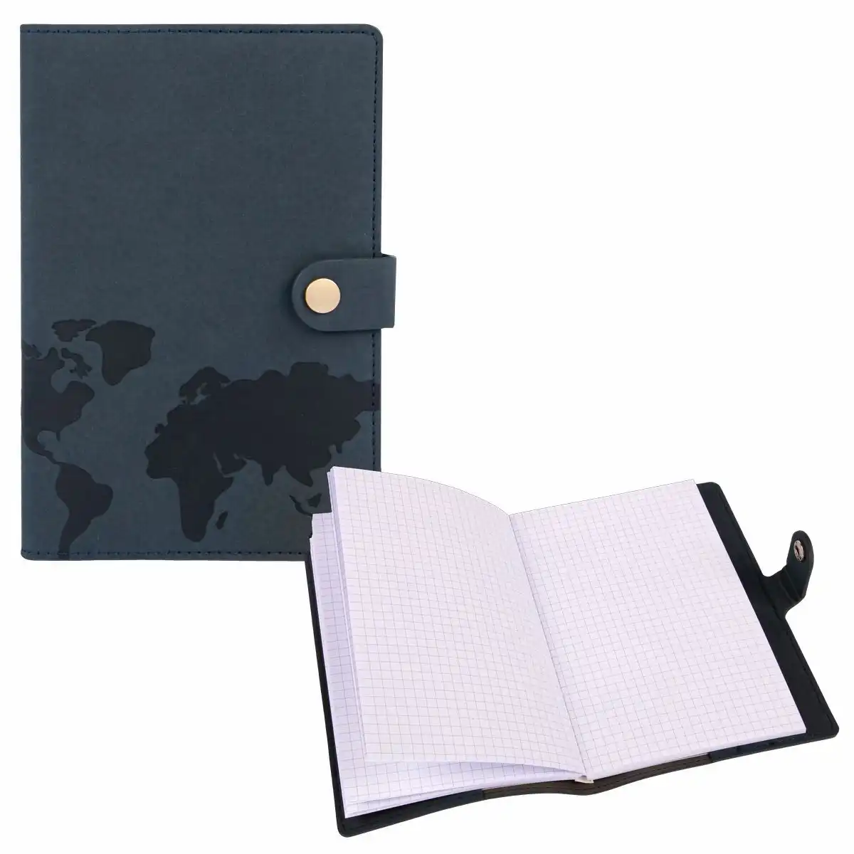 12244_00 Idena Notizbuch 100g/m² kariert schwarz 13